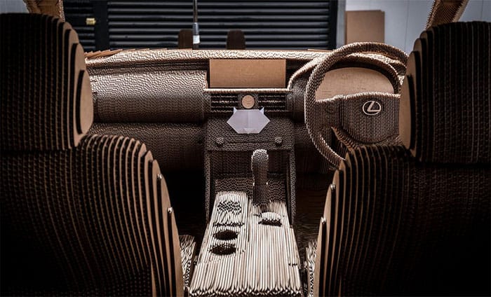 Lexus Car Made From Cardboard (video & pics)