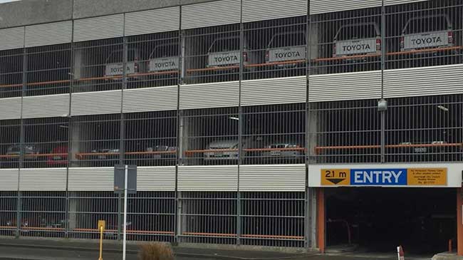 Lineup Of Toyota Hilux’s In ICC Car Park