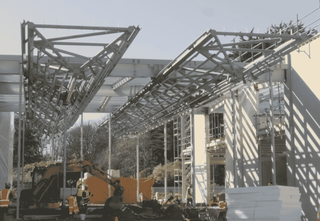 Waka Structure Rising at Museum of Southland