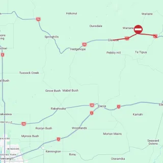 SH96 Closed After Truck Crash Near Waitane