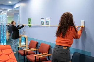 Play exhibition elements in Southland Hospital Children's Ward