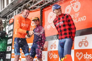 Matthew Wilson, left and centre, will be hoping to finish one step higher in the placings after finishing runner-up to Josh Burnett and the past two SBS Bank Tour of Southland events.