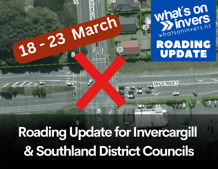 Invercargill Roadworks And Southland Closures Planned