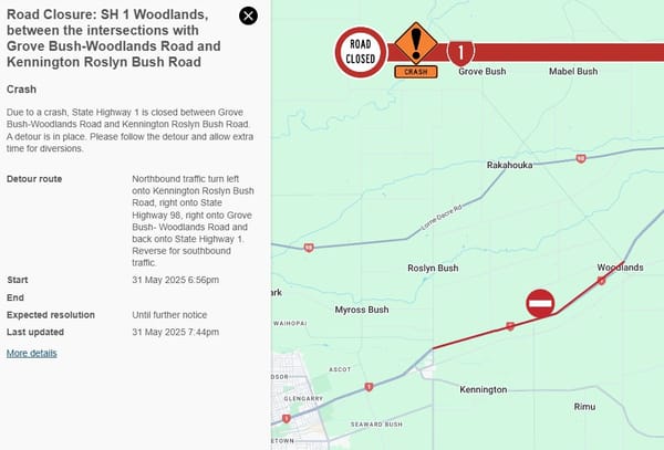 SH1 Reopens After Crash
