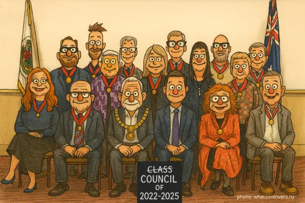 Outgoing Mayor And Councillors Sign Off