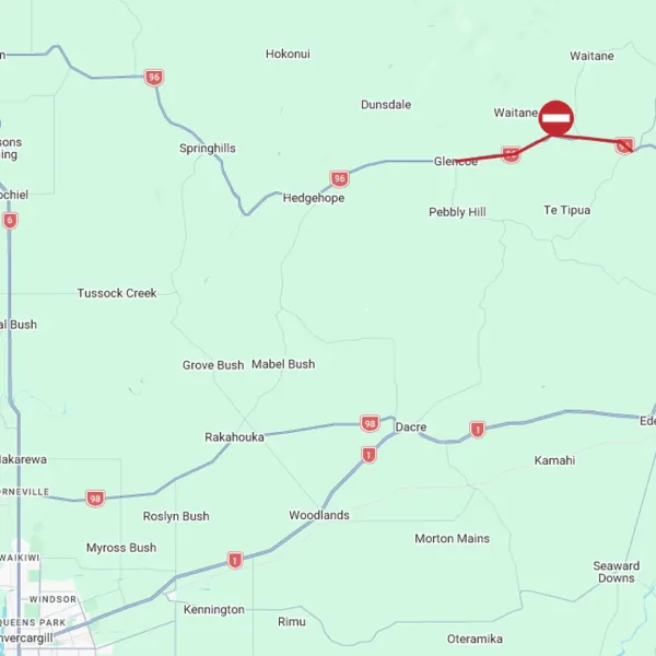 SH96 Closed After Truck Crash Near Waitane