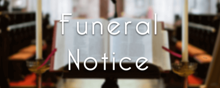 Funeral Notices – Monday 11th February