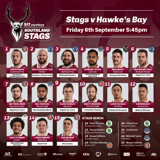 Stags Team Named To Take On Hawkes Bay